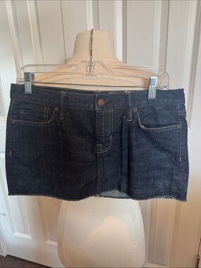 All Saints Dark Indigo Denim Mini Skirt